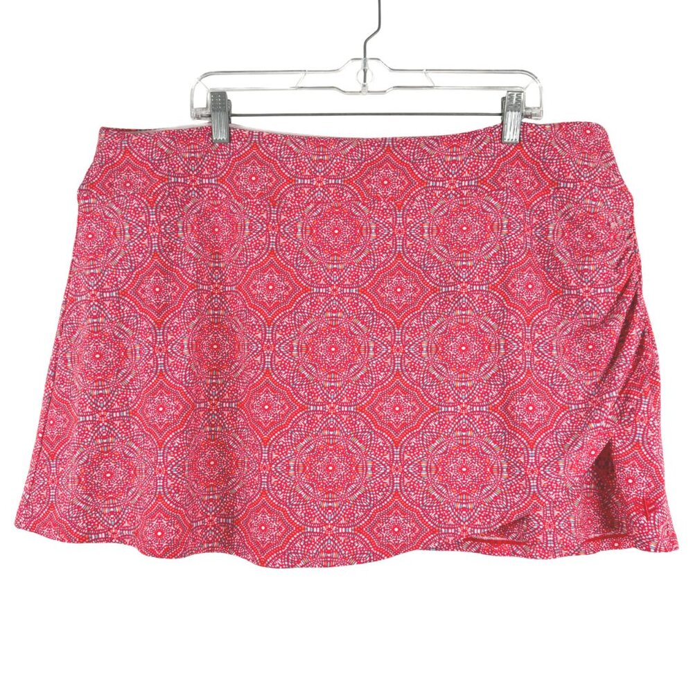 Coolibar Big Wave Swim Skort Womens 2XL‎ Printed Multicolored Beach SS-1893